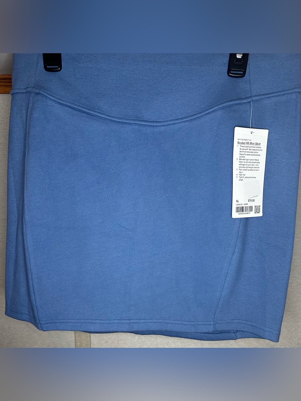 Lululemon Dusty Blue Scuba Mini Skirt